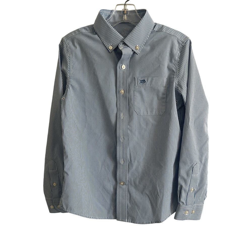 Southern Tide Dress Shirt Boys Size 8 Performance Fabric